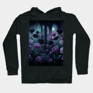 Gothic Dark Mystic Garden, nature, pastel, floral, occult, mysterious Hoodie